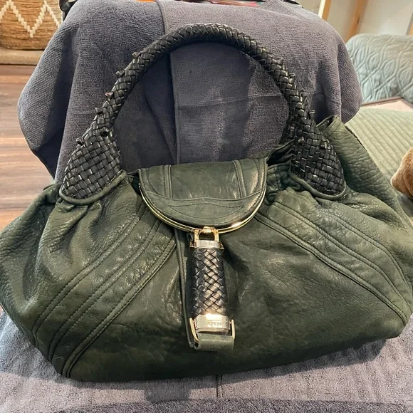 Fendi | Bags | Authentic Vintage Fendi Spy Bag Green Nappa Leather